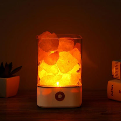 Lámpara de Cristal de Sal del Himalaya (de Color) | Iluminación - Science Factory ES