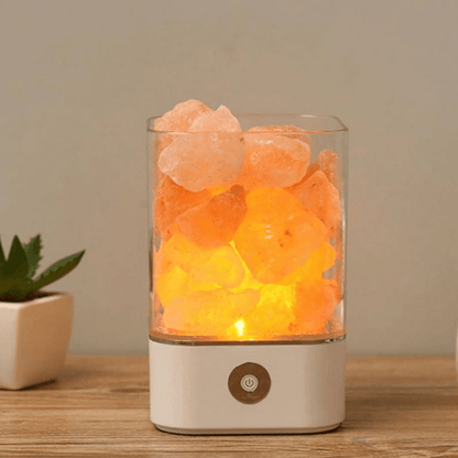 Lámpara de Cristal de Sal del Himalaya (de Color) | Iluminación - Science Factory ES