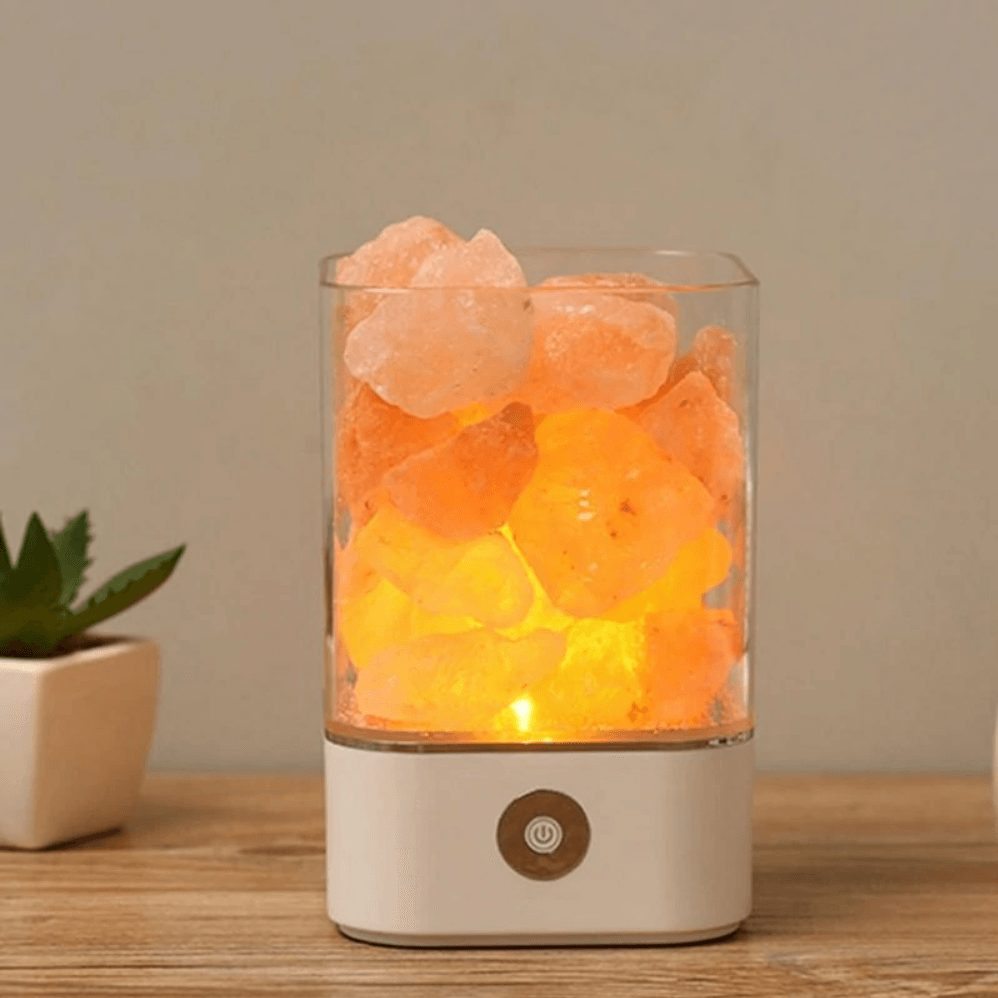 Lámpara de Cristal de Sal del Himalaya (de Color) | Iluminación - Science Factory ES