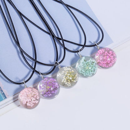 Collar de flores | Collar de cuero - Science Factory ES