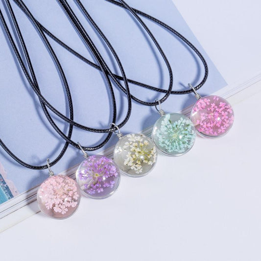 Collar de flores | Collar de cuero - Science Factory ES