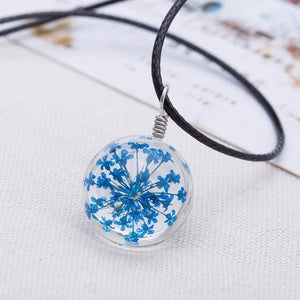 Collar de flores | Collar de cuero - Science Factory ES