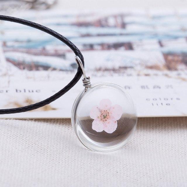 Collar de flores | Collar de cuero - Science Factory ES