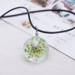Collar de flores | Collar de cuero - Science Factory ES