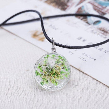 Collar de flores | Collar de cuero - Science Factory ES