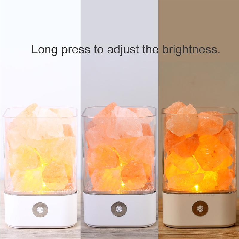 Lámpara de Cristal de Sal del Himalaya (de Color) | Iluminación - Science Factory ES