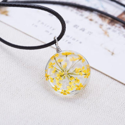 Collar de flores | Collar de cuero - Science Factory ES
